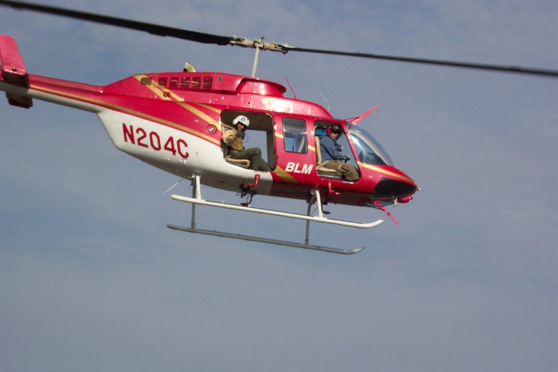 Helicopter during recovery operations